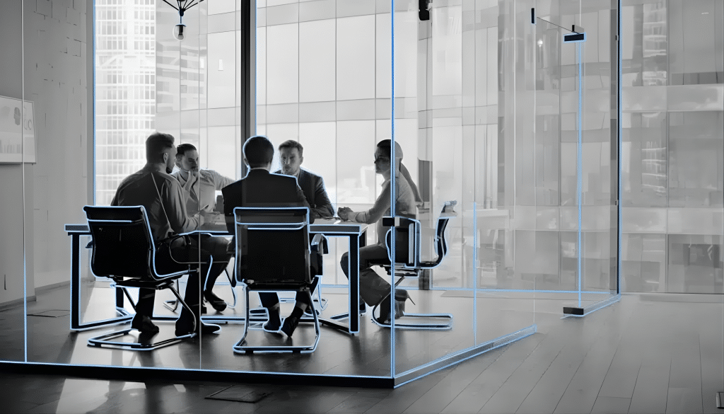 Business meeting in modern office